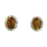 Ohrstecker aus Hirschhorn mit Swarovski-Steinen